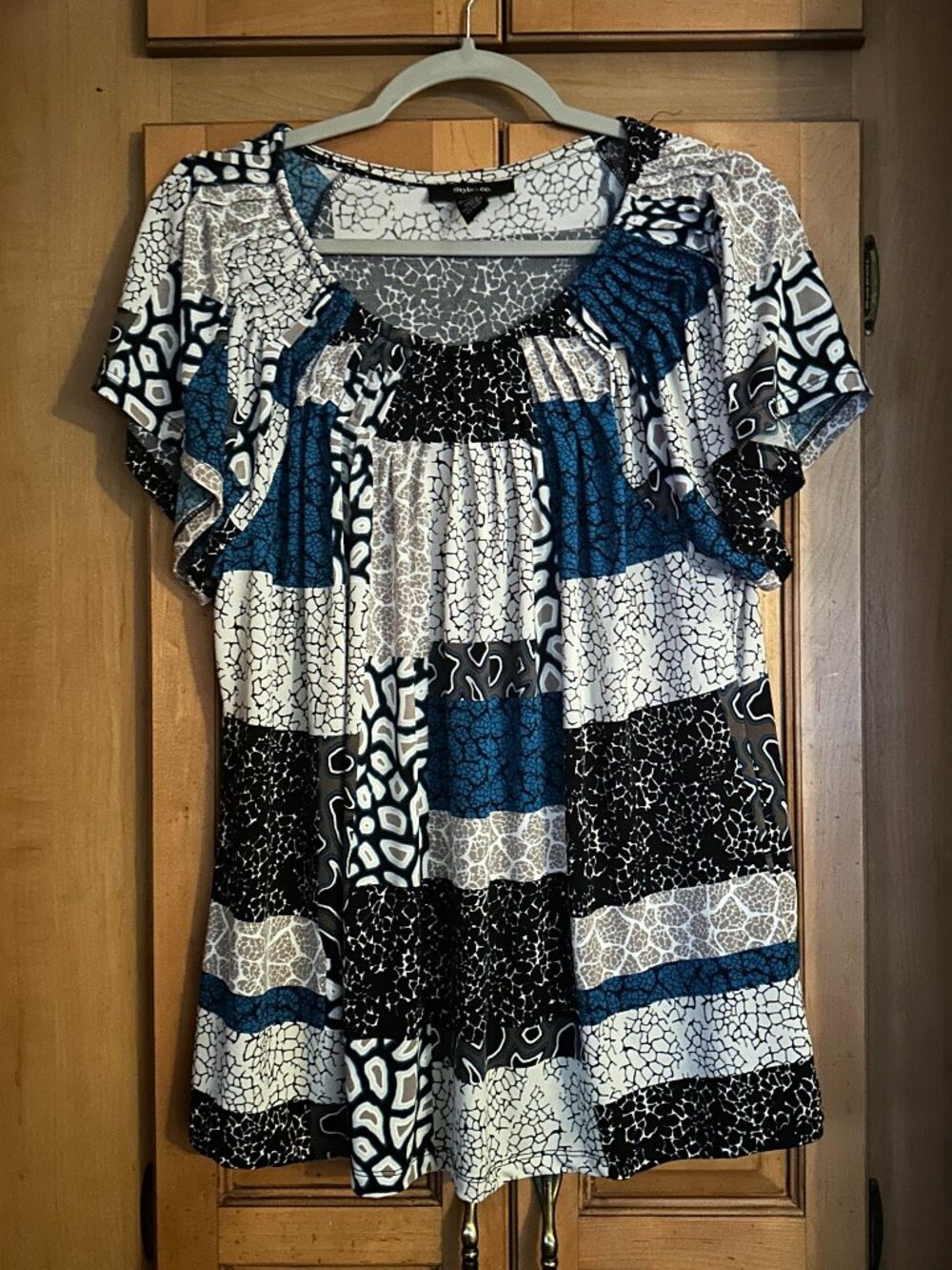 Style & Co. Patchwork Top XL